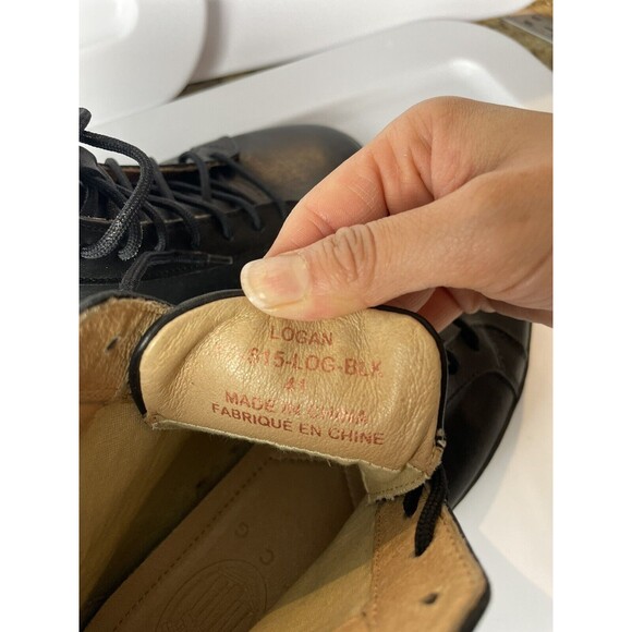 Thoroughly Crafted Goods TCG Black Leather Size 41 Us 8 Logan High Top Sneakers - Picture 6 of 9